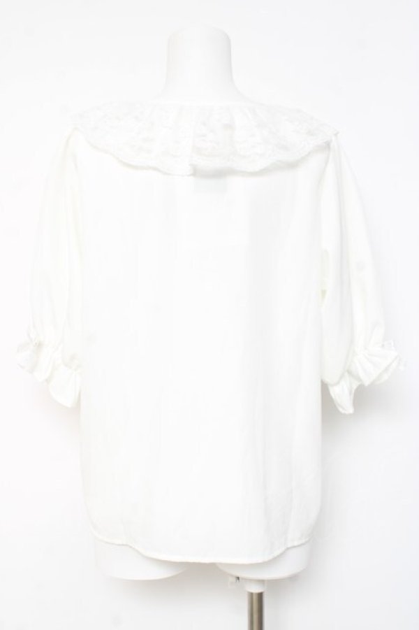 画像2: m petit by misako / NINA'Sコラボブラウス M 白 Y-26-02-19-070-LO-BL-SZ-ZY (2)