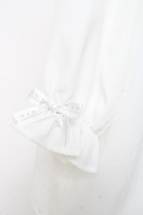 画像3: m petit by misako / NINA'Sコラボブラウス M 白 Y-26-02-19-070-LO-BL-SZ-ZY (3)
