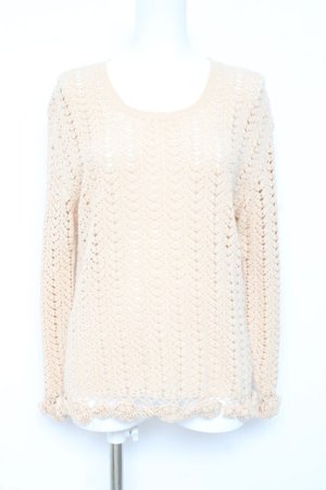 画像: KANEKO ISAO / 裾花モチーフ編みニット  生成り Y-26-02-19-072-EL-TO-SZ-ZY