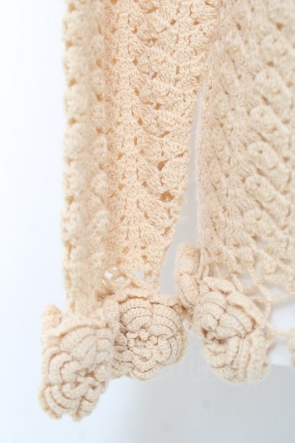 画像3: KANEKO ISAO / 裾花モチーフ編みニット  生成り Y-26-02-19-072-EL-TO-SZ-ZY (3)