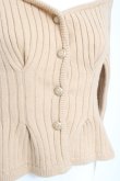 画像3: an another angelus / コルセット風タックニットカーディガン F ベージュ Y-26-02-19-073-CA-TO-SZ-ZY (3)