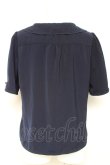 画像2: an another angelus / ローズ刺繍開衿ブラウス F 紺 Y-26-02-19-074-CA-BL-SZ-ZY (2)