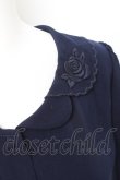 画像3: an another angelus / ローズ刺繍開衿ブラウス F 紺 Y-26-02-19-074-CA-BL-SZ-ZY (3)
