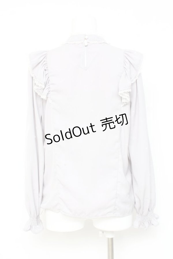 画像2: Rojita / ハート柄フロッキーブラウス M グレー Y-26-02-19-076-LO-BL-SZ-ZY (2)