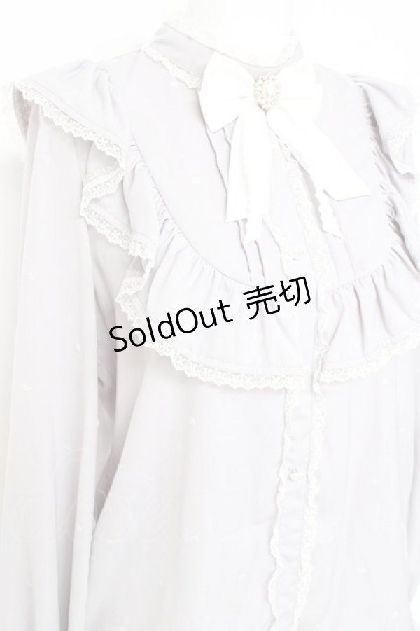 画像3: Rojita / ハート柄フロッキーブラウス M グレー Y-26-02-19-076-LO-BL-SZ-ZY (3)