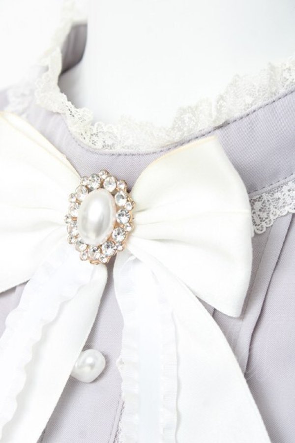 画像4: Rojita / ハート柄フロッキーブラウス M グレー Y-26-02-19-076-LO-BL-SZ-ZY (4)