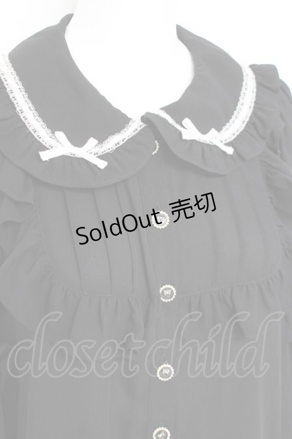 画像3: Ank Rouge / ひめ袖はしごリボンブラウス M 黒 Y-26-02-19-077-CA-BL-SZ-ZY (3)