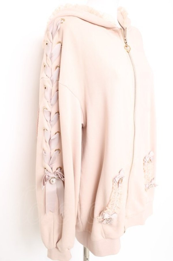 画像4: LIZ LISA / うさみみレースアップスリーブパーカー 0 ピンクベージュ Y-26-02-19-078-LO-TO-SZ-ZY (4)