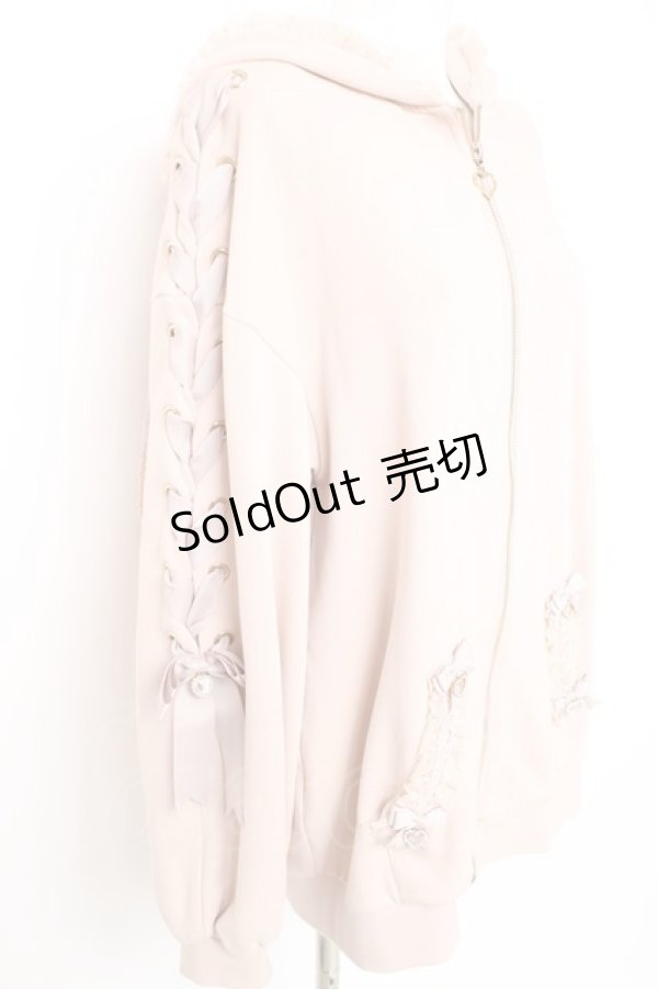 画像4: LIZ LISA / うさみみレースアップスリーブパーカー 0 ピンクベージュ Y-26-02-19-078-LO-TO-SZ-ZY (4)