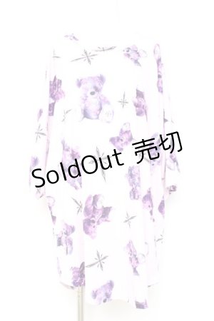 画像: TRAVAS TOKYO / 総柄ベアTシャツ F パープル Y-26-02-19-079-PU-TO-SZ-ZY