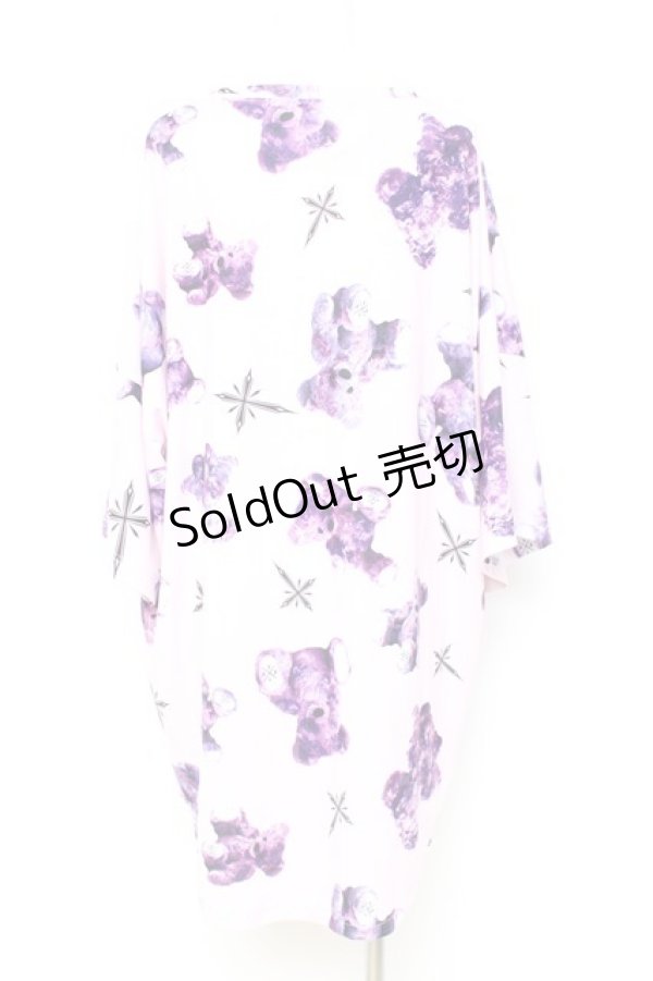 画像2: TRAVAS TOKYO / 総柄ベアTシャツ F パープル Y-26-02-19-079-PU-TO-SZ-ZY (2)