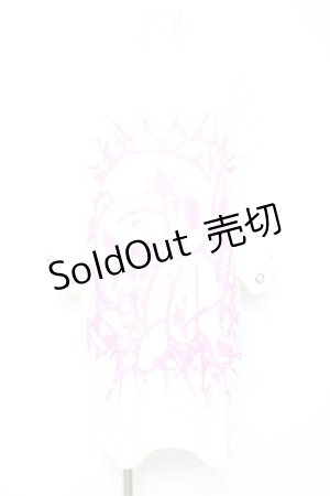 画像: ACDC RAG / パステルグルーミー リングヒュージT F ホワイト/ピンク Y-26-02-19-081-PU-TO-SZ-ZY