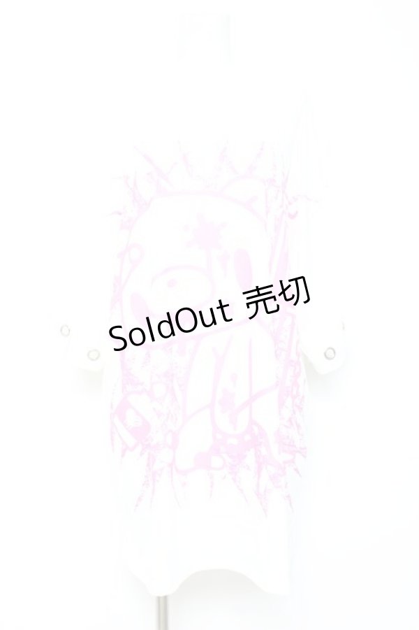 画像1: ACDC RAG / パステルグルーミー リングヒュージT F ホワイト/ピンク Y-26-02-19-081-PU-TO-SZ-ZY (1)