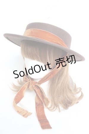 画像: an another angelus / ロングベロアリボンキャノチェ F ブラウン Y-26-02-19-008-CA-AC-SZ-ZY