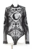 画像1: Restyle / Black gothic CRESCENT MESH BODYSUIT L 黒 Y-26-02-19-087-GO-TO-SZ-ZY (1)