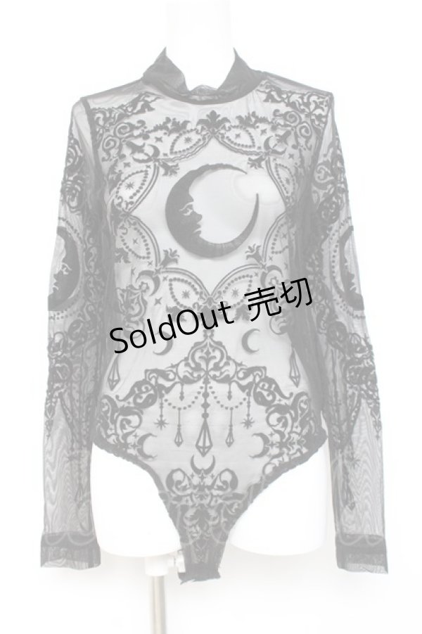 画像1: Restyle / Black gothic CRESCENT MESH BODYSUIT L 黒 Y-26-02-19-087-GO-TO-SZ-ZY (1)