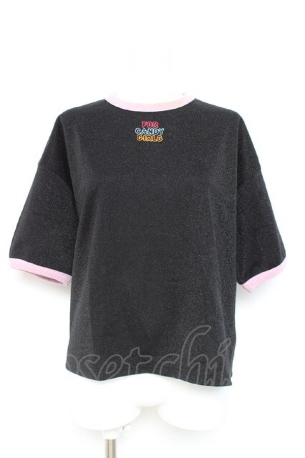 画像1: Candy Stripper / FOR CANDY GIRLS ラメトップス 2 ブラック Y-26-02-19-090-PU-TO-SZ-ZY (1)