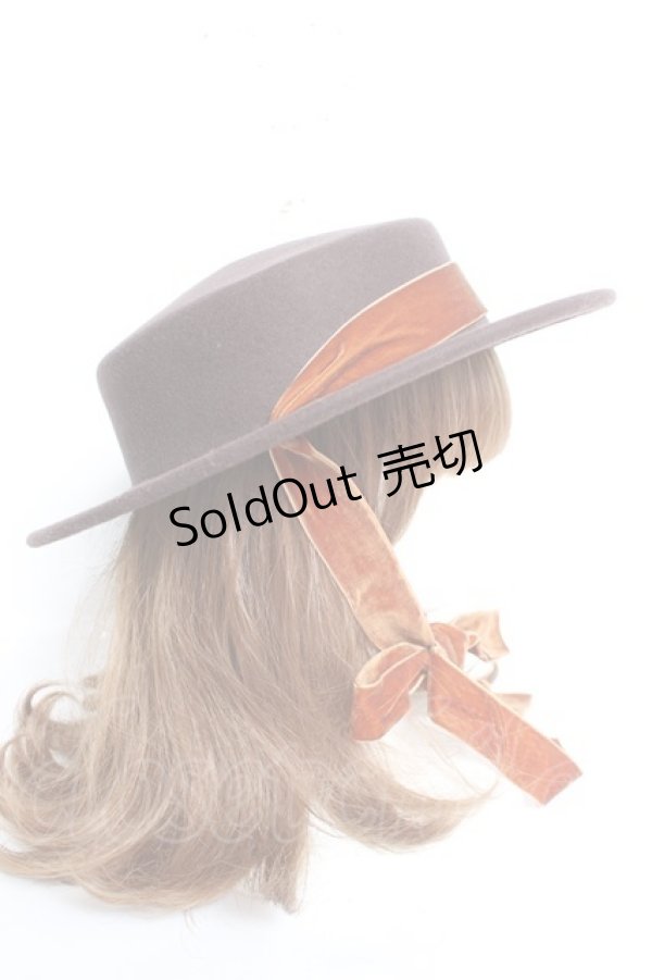 画像4: an another angelus / ロングベロアリボンキャノチェ F ブラウン Y-26-02-19-008-CA-AC-SZ-ZY (4)