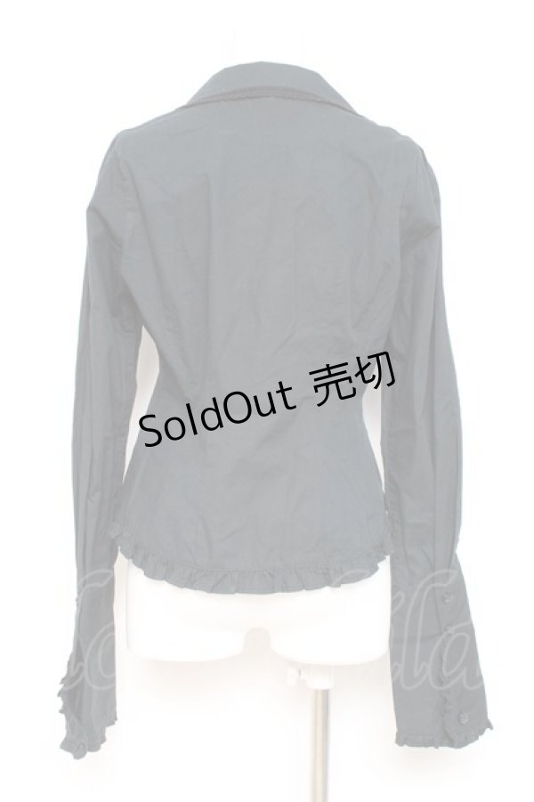 画像3: ALICE and the PIRATES / マッドハッターのブラウス  黒 Y-26-02-19-094-PA-BL-SZ-ZY (3)