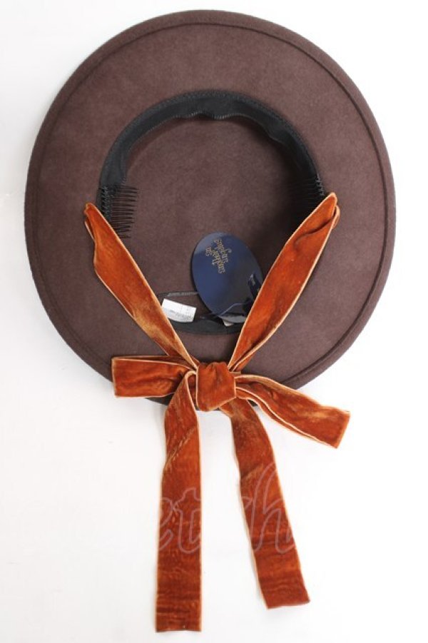 画像5: an another angelus / ロングベロアリボンキャノチェ F ブラウン Y-26-02-19-008-CA-AC-SZ-ZY (5)