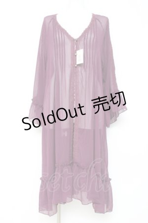 画像: axes femme / ラグランスリーブガウン M パープル Y-26-02-19-099-AX-TO-SZ-ZY