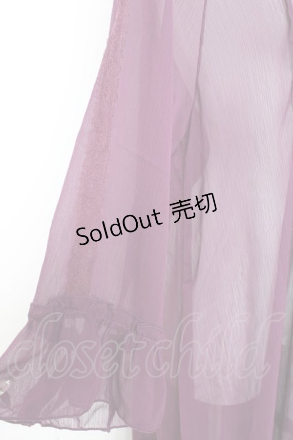 画像3: axes femme / ラグランスリーブガウン M パープル Y-26-02-19-099-AX-TO-SZ-ZY (3)