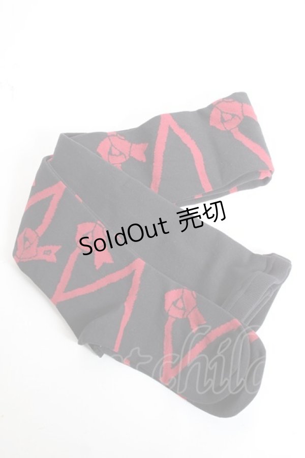 画像1: BABY, THE STARS SHINE BRIGHT / レースアップリボンタイツ  黒 Y-26-02-19-009-BA-ZA-SZ-ZY (1)