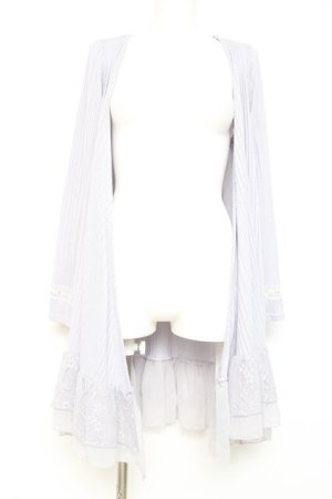 画像: axes femme / 裾レースカーディガン M サックス Y-26-02-19-102-AX-TO-SZ-ZY