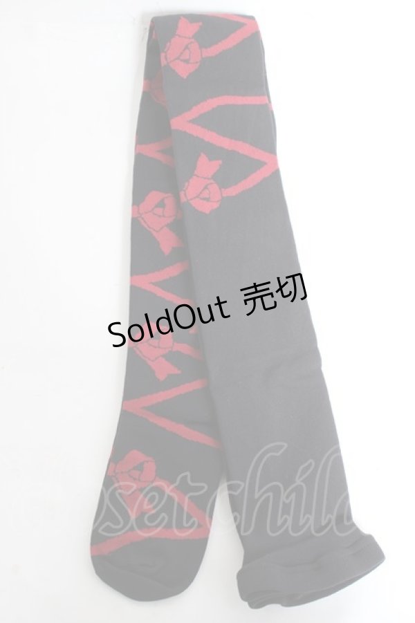 画像2: BABY, THE STARS SHINE BRIGHT / レースアップリボンタイツ  黒 Y-26-02-19-009-BA-ZA-SZ-ZY (2)