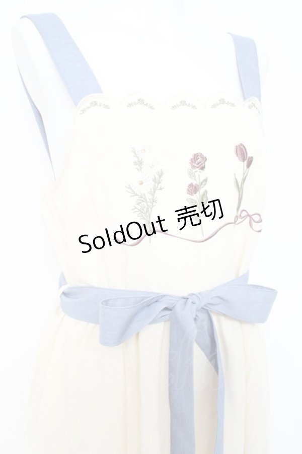 画像3: axes femme / リボンフラワー刺繍ジャンスカ M 生成り Y-26-02-19-103-AX-OP-SZ-ZY (3)