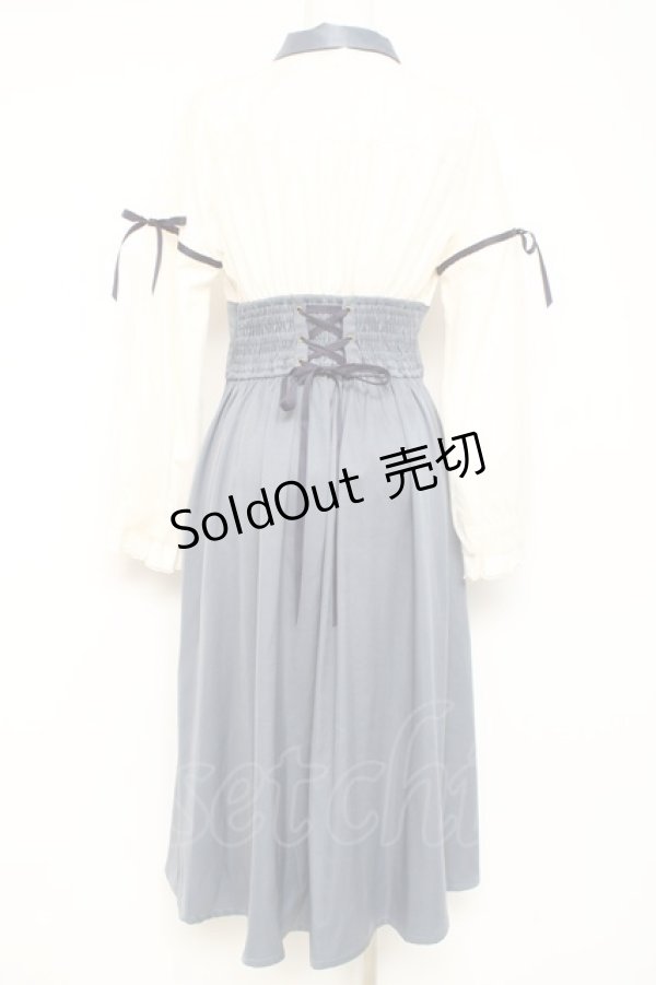 画像2: axes femme POETIQUE / チュール使いコルセットワンピース  白×サックス Y-26-02-19-105-AX-OP-SZ-ZI (2)