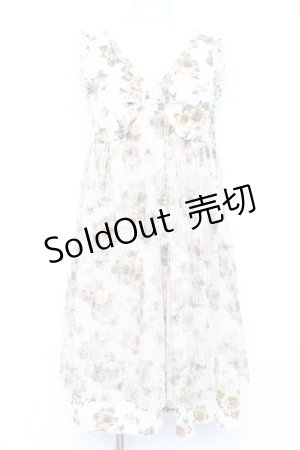 画像: axes femme / ひまわり柄チュール重ねチュニ M イエロー Y-26-02-19-106-AX-OP-SZ-ZY