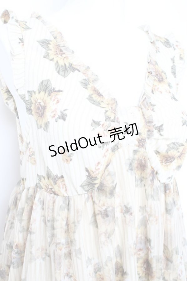 画像3: axes femme / ひまわり柄チュール重ねチュニ M イエロー Y-26-02-19-106-AX-OP-SZ-ZY (3)