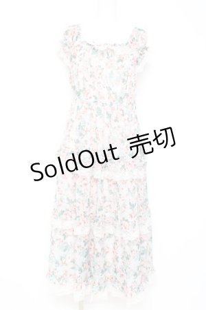 画像: axes femme / ブルーミングローズ柄ワンピース F ピンク Y-26-02-19-108-AX-OP-SZ-ZY