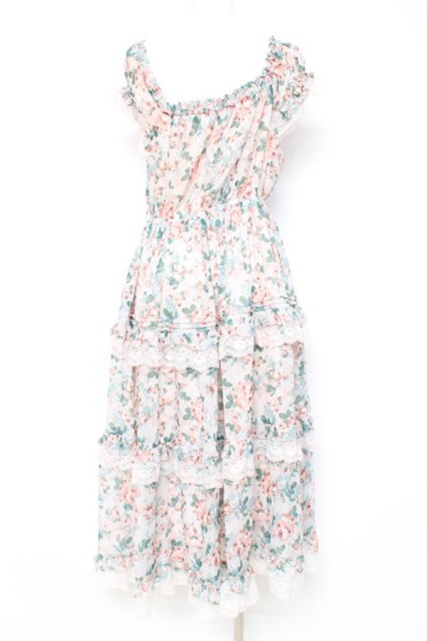 画像2: axes femme / ブルーミングローズ柄ワンピース F ピンク Y-26-02-19-108-AX-OP-SZ-ZY (2)