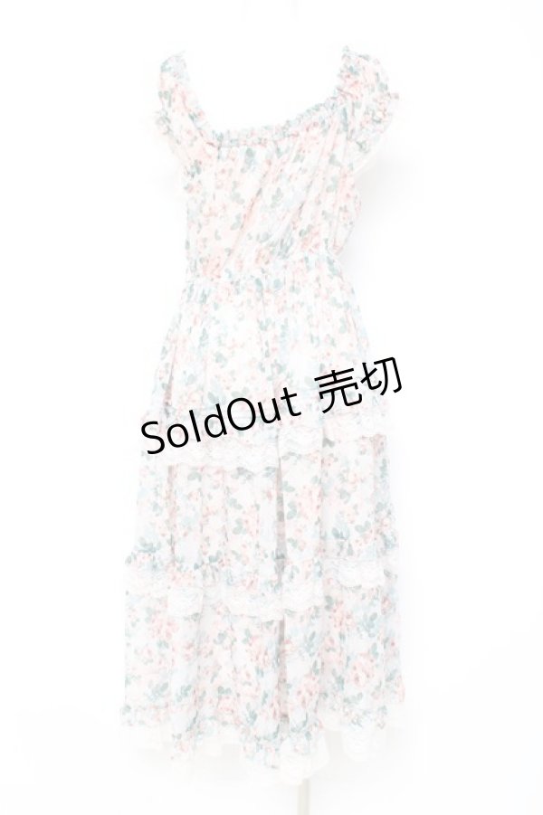 画像2: axes femme / ブルーミングローズ柄ワンピース F ピンク Y-26-02-19-108-AX-OP-SZ-ZY (2)