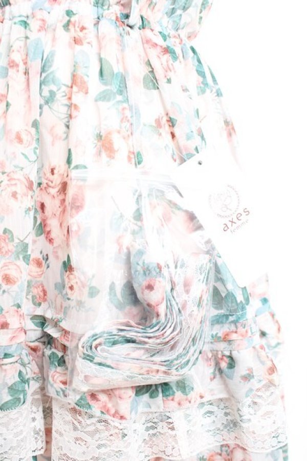 画像4: axes femme / ブルーミングローズ柄ワンピース F ピンク Y-26-02-19-108-AX-OP-SZ-ZY (4)