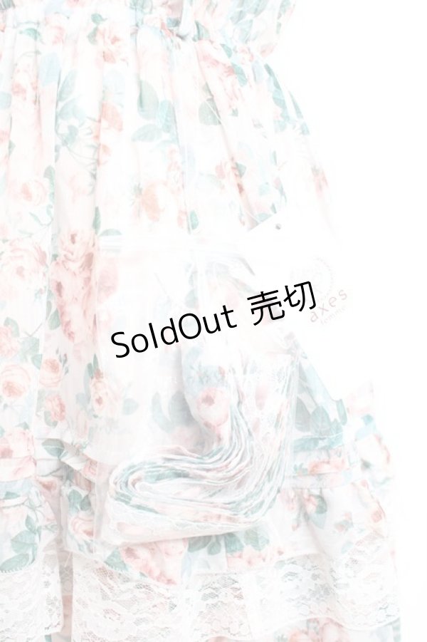 画像4: axes femme / ブルーミングローズ柄ワンピース F ピンク Y-26-02-19-108-AX-OP-SZ-ZY (4)