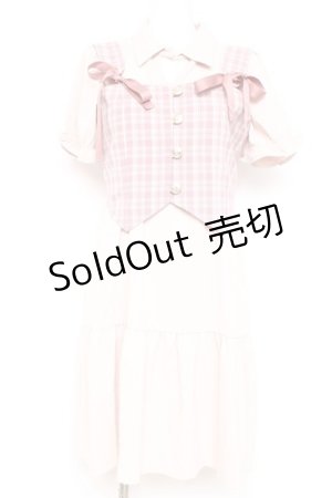 画像: axes femme POETIQUE / ビスチェ付ティアードミニワンピース M ピンク Y-26-02-19-110-AX-OP-SZ-ZY