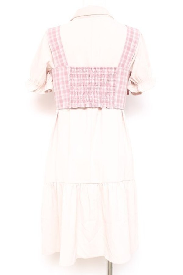 画像2: axes femme POETIQUE / ビスチェ付ティアードミニワンピース M ピンク Y-26-02-19-110-AX-OP-SZ-ZY (2)
