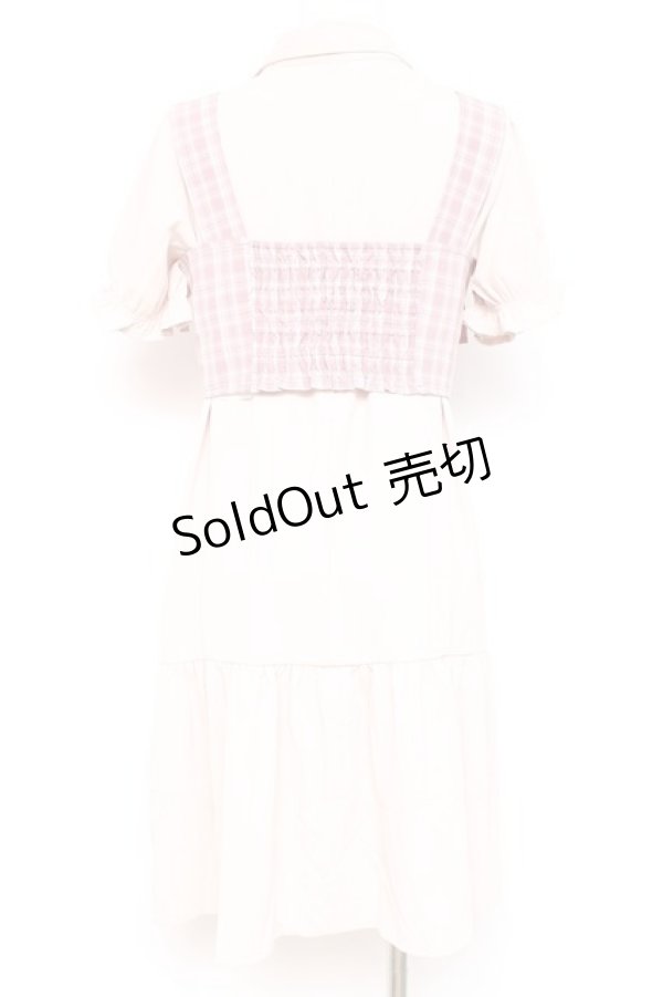 画像2: axes femme POETIQUE / ビスチェ付ティアードミニワンピース M ピンク Y-26-02-19-110-AX-OP-SZ-ZY (2)