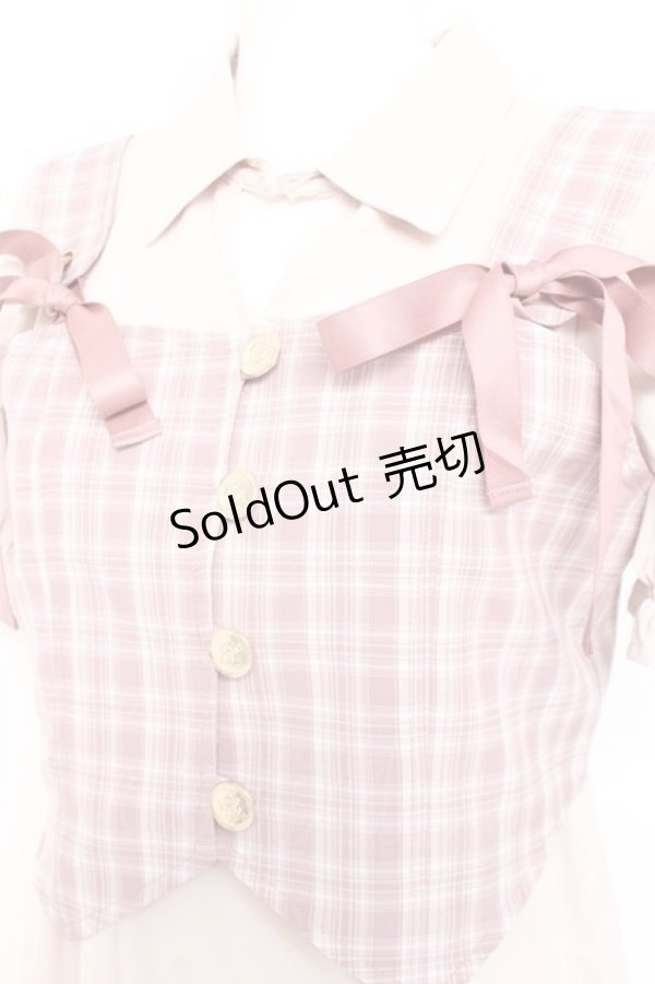 画像3: axes femme POETIQUE / ビスチェ付ティアードミニワンピース M ピンク Y-26-02-19-110-AX-OP-SZ-ZY (3)