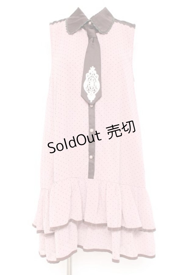 画像1: axes femme POETIQUE / タイ付ドットシフォンワンピース M ラベンダー Y-26-02-19-111-AX-OP-SZ-ZY (1)