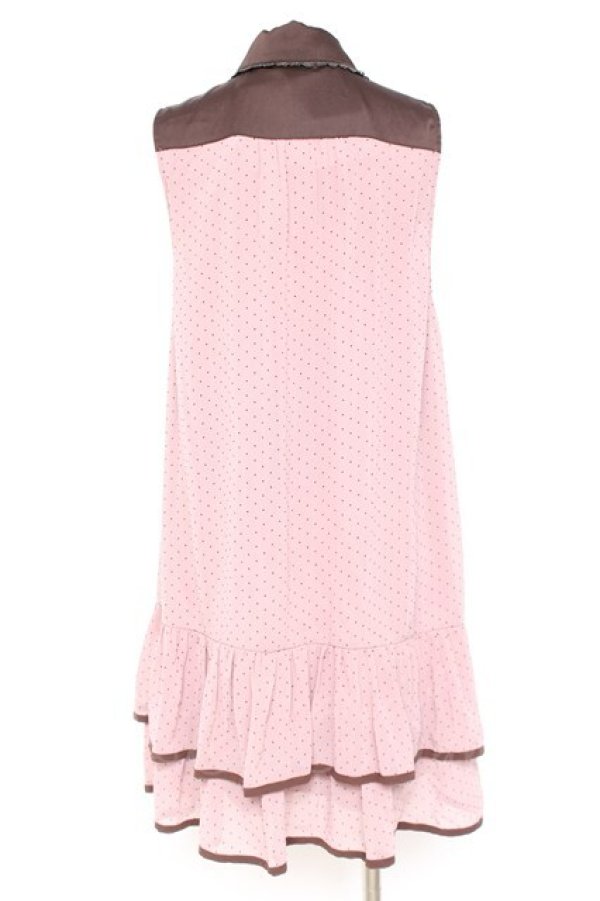 画像2: axes femme POETIQUE / タイ付ドットシフォンワンピース M ラベンダー Y-26-02-19-111-AX-OP-SZ-ZY (2)