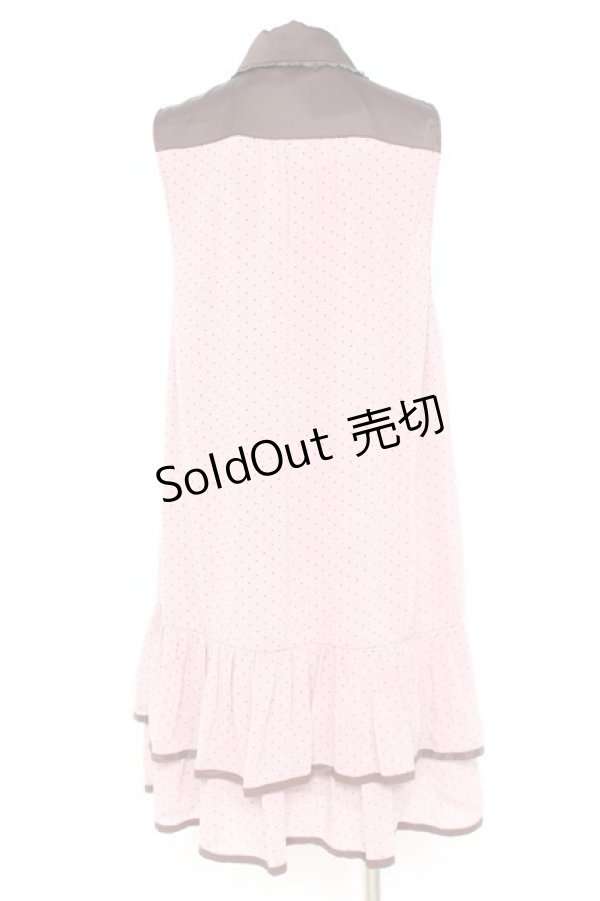 画像2: axes femme POETIQUE / タイ付ドットシフォンワンピース M ラベンダー Y-26-02-19-111-AX-OP-SZ-ZY (2)