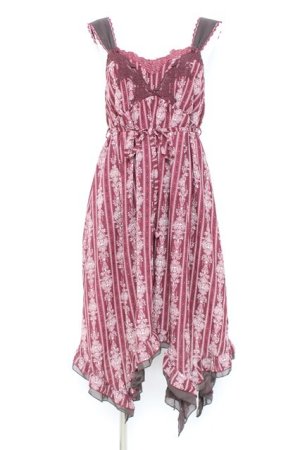 画像: axes femme / イレギュラーヘムワンピース M ワイン Y-26-02-19-114-AX-OP-SZ-ZY