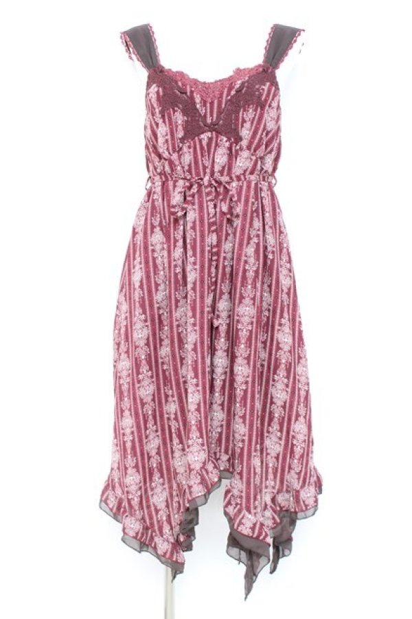 画像1: axes femme / イレギュラーヘムワンピース M ワイン Y-26-02-19-114-AX-OP-SZ-ZY (1)