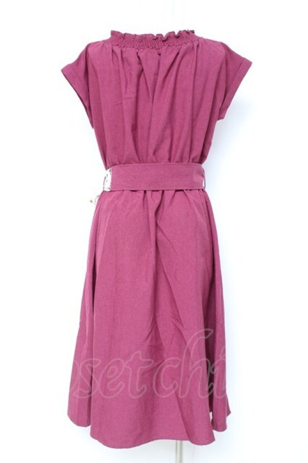 画像2: axes femme / ラップ風シャツワンピース M 紫 Y-26-02-19-116-AX-OP-SZ-ZY (2)