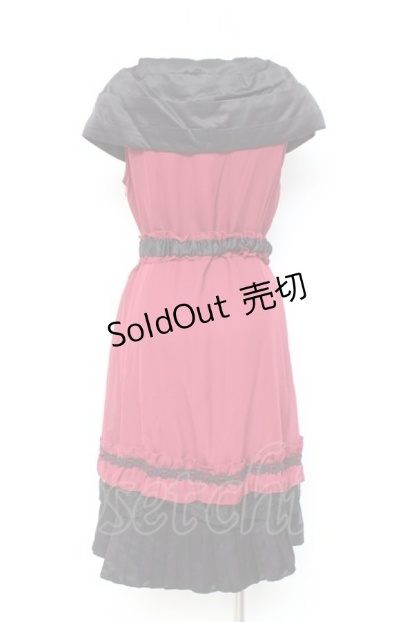 画像2: axes femme / BIGリボンワンピース M ワイン Y-26-02-19-117-AX-OP-SZ-ZY (2)