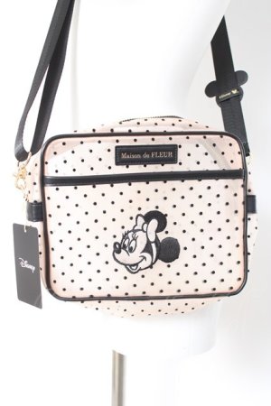 画像: Maison de FLEUR / Minnie Mouse/ドットメッシュショルダー F ベージュ Y-26-02-19-012-LO-ZA-SZ-ZY